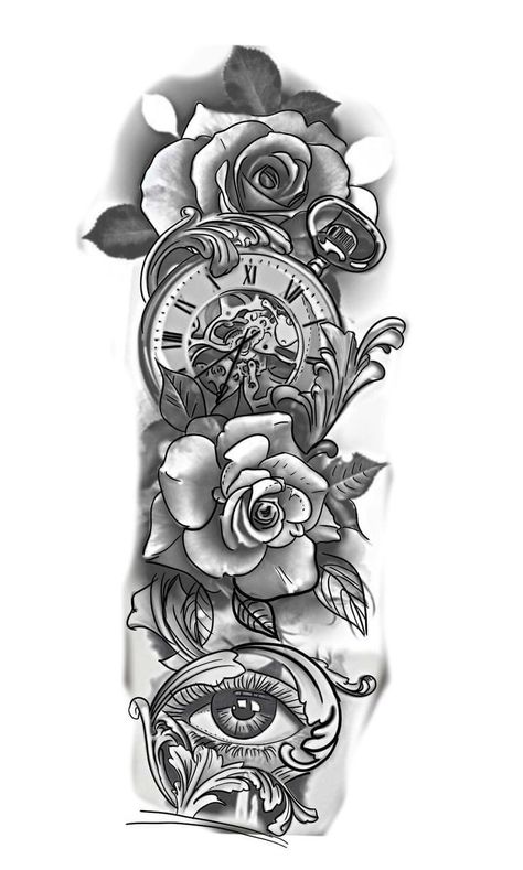 Rockabilly Tattoo Sleeve, Leg Sleeve Tattoos, Unique Half Sleeve Tattoos, Leg Tattoo Ideas, Tattoo Quotes For Men, Arm Sleeve Tattoos For Women, Minimalist Tattoo Ideas, Half Sleeve Tattoos Drawings, Hand Tattoos For Girls