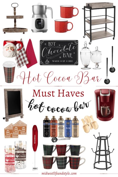 Hot Cocoa Bar Decor, Holiday Hot Cocoa Bar, Ginger Bread House Diy, Festive Decor Ideas, Christmas Decoration Storage, Hot Cocoa Christmas, Cranberry Orange Scones, Diy Hot Cocoa, Gingerbread Diy