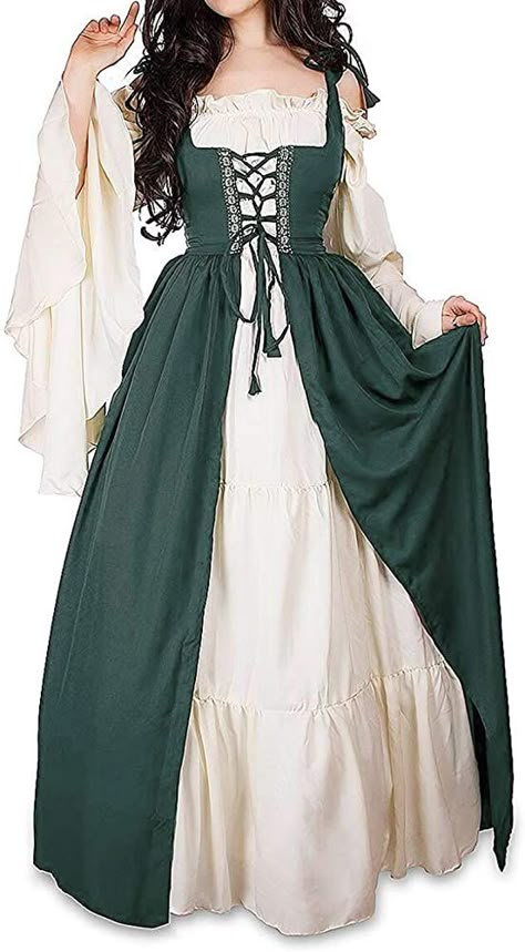 Midevil Womens Clothes, Renecansse Dress, Renesance Clothing, Midevil Pesant Outfits, Midievil Fashion Women, Reinisance Costume, Renesance Outfits, Mid Evil Dresses, Reinassance Dress