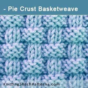 Pie Crust Basketweave | Knit & Purl Stitch Combinations. Free Knitting Pattern includes written instructions and video tutorial. Knit Basket Weave Pattern Free, Basket Weave Knit Stitch, Basket Weave Knitting Pattern Free, Knit And Purl Stitch Patterns, Free Knitting Patterns For Blankets, Simple Knitting Stitches, Basket Weave Knitting Pattern, Knit And Purl Patterns, Simple Knitting Patterns