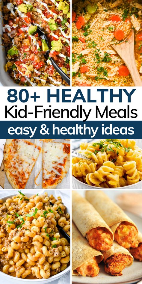 Quick And Easy Dinner Recipes For Family Kids Picky Eaters, Family Friendly Meals Healthy, Lunch Ideas Kids At Home Meals Easy, Recipes For Kids To Make Dinner, Kid Menu Ideas, Dinner With Hidden Veggies, Healthy Diet For Picky Eaters, Kids Lunch Ideas For Home Healthy Food, Kid Friendly Clean Eating Recipes