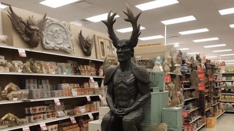 Pictures of Baphomet statues on sale at the Christian craft store vent Viral on Facebook as some called for a boycott. Satanic People, Satanic Panic, Satanic Clothing, Well Images, Hobby Lobby Store, Christian Crafts, Home Goods Store, Going Out Of Business, Bud Light