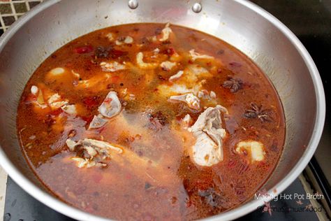 Mala Soup Recipe, Spicy Broth Recipe, Spicy Hotpot Broth, Shabu Shabu Broth Recipe, Mongolian Hot Pot Recipe, Hot Pot Broth Recipe Easy, Hotpot Broth Recipes, Hot Pot Base Recipe, Hot Pot Recipe Broth