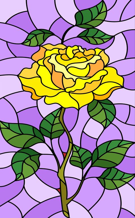 Flower Glass Painting, Dibujo Simple, Glass Painting Patterns, Glass Painting Designs, Cartoon Painting, Stained Glass Crafts, Dot Art Painting, Album Cover Design, Abstract Line Art