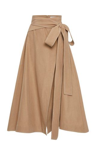 Khaki Midi Skirt by Rachel Gilbert Resort 2019 Bridesmaid Dresses Ideas, Long Skirt Fashion, Rachel Gilbert, Long Skirt Outfits, Fashion Drawing Dresses, Sequence Work, Dresses Ideas, Fashion Design Clothes, Cute Skirts