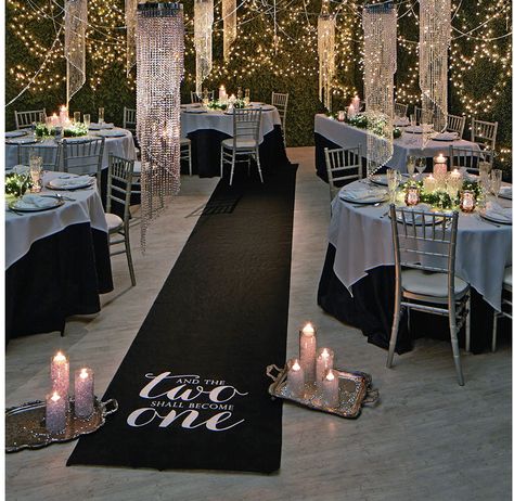 Black Aisle Runner, Wedding Carpet, Ceremony Decorations Outdoor, Wedding Aisle Runner, Two Become One, Black Wedding Decorations, Aisle Markers, Aisle Runners, Aisle Runner Wedding