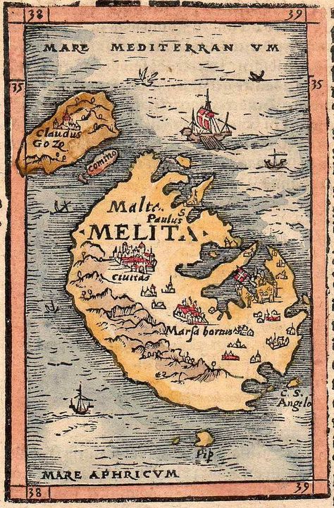 Malta Map, Antique Maps Vintage, Map Projects, Drawn Map, Island Map, Ancient Maps, Old Maps, Treasure Maps, Wallpaper Vintage