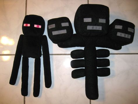 Make a Wither Plushie From Minecraft: 11 Steps (with Pictures) Wither Minecraft, Minecraft Wither, Minecraft Crochet, Minecraft Bedroom Decor, Minecraft Merchandise, Handmade Blankets, Minecraft Toys, Diy Minecraft, Minecraft Bedroom