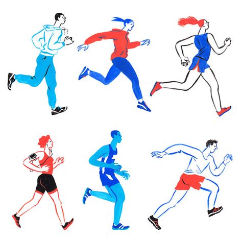 Bistra Masseva illustration Running Illustration Design, Running Club Logo, Bremen Musicians, Sports Illustrations Design, Running Illustration, Whale Pictures, Person Running, Illustration Courses, Running Club