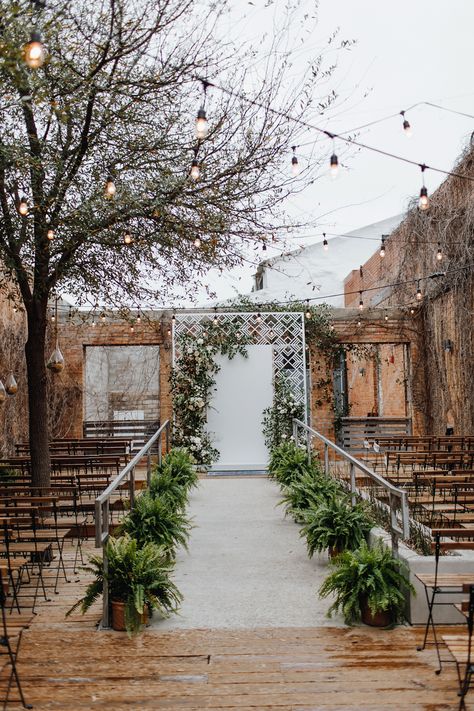 Wedding Aisles, Fern Wedding, Courtyard Wedding, Green Themed Wedding, Spring Wedding Inspiration, Geometric Wedding, Aisle Decor, Wedding Color Palette, Fort Worth Texas