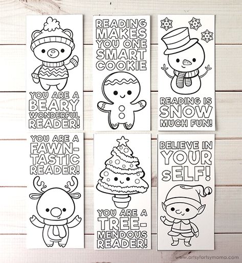 Free Printable Christmas Bookmarks Winter Coloring Bookmarks Free Printable, Free Printable Christmas Bookmarks, Bookmark Coloring Pages, Printable Christmas Bookmarks, Colouring Christmas, Colouring Bookmarks, Bookmark Coloring, Coloring Bookmarks Free, Christmas Bookmark