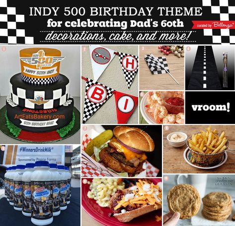 Food Party Decorations, Indy 500 Party, Milk Station, 60th Birthday Party Themes, Car Birthday Theme, Food Party, Fun Snacks For Kids, Homemade Yogurt, Indy 500