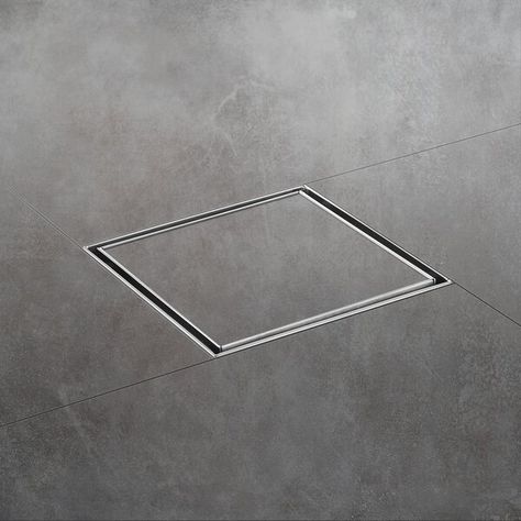 SaniteModar Tile-in Shower Drain & Reviews | Wayfair Drain Tile, Shower Drains, Brass Shower, Stainless Steel Bathroom, Shower Drain, Floor Drains, Square Tile, Oil Stains, Bathroom Flooring