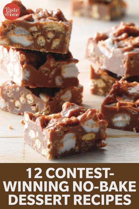 Best Competition Desserts, Award Winning Chocolate Desserts, Refrigerator Dessert Recipes, Best Bake Off Recipes, Unbaked Desserts Recipes, Easy Take Along Desserts, Winning Desserts Contest, Easy Award Winning Desserts, Easy Non Refrigerated Desserts