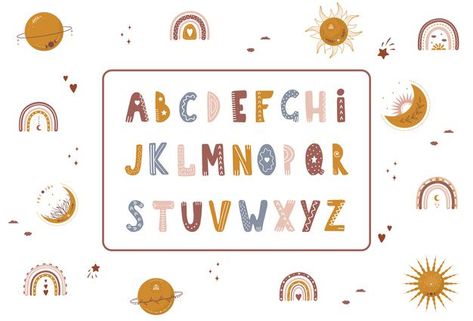 Boho Alphabet, Boho Pattern Design, Rainbow Pattern Design, Free Typography Fonts, Free Typography, Fun Branding, Boho Wedding Invitation Template, Painted Wedding Invitation, 2020 Calendar Template