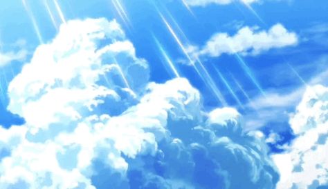 Blue Sky Banner Gif, Discord Themes, Blue Skye, Anime Places, Discord Pfps, Fantasy Concept, Logo Design Video, Face Drawing Reference, Cloud Art