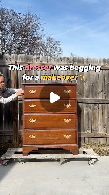 Michelle McRae | “Shelly” Your DIY BFF on Instagram Portable Spray Booth, Painted Wood Chest, Diy Bff, Red Dresser, Spray Paint Wood, Furniture Flips, Spray Booth, Dresser Makeover, Wood Chest