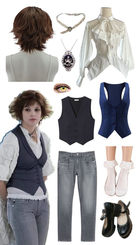 Alice Twilight Costume, Halloween Costumes Twilight, Alice Cullen Costume, Alice Cullen Halloween Costume, Alice Twilight Makeup, Twilight Outfits Ideas Alice, Alice Cullen Outfits Ideas, Edward Cullen Outfit Ideas, Alice Twilight Outfits