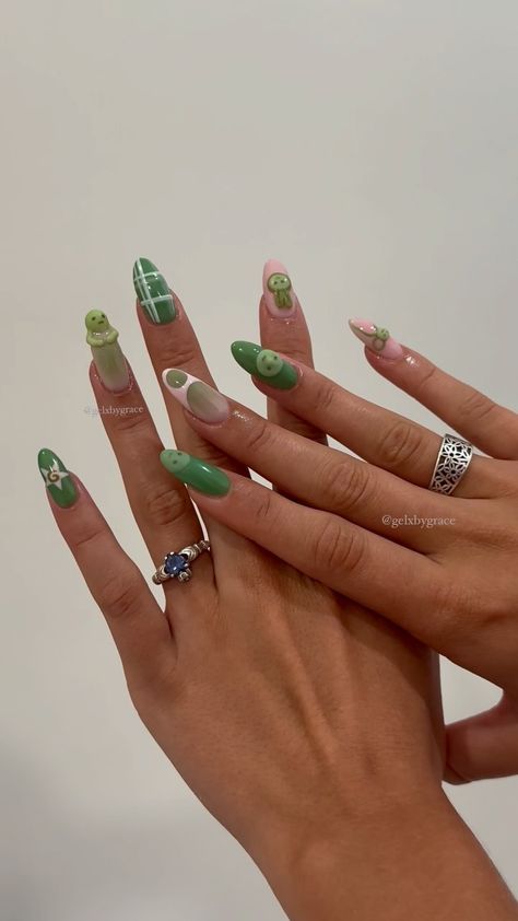 gelx nails | RIVERSIDE, CA | OC, CA | @smiski_usa nails by me Inspos @yoosora.nails @nailsbyaulani @franchesca.faye #gelx #riversidenails #handpainted #nails #beetlesnails… | Instagram Smiski Nails, Usa Nails, Nails Fall, Get Nails, Hair And Nails, Nail Art, Hand Painted, Nails, Makeup