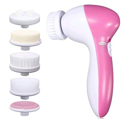 VG SHOP 5 in 1 Portable Electric Facial Cleaner Multifunction Massager, Face Massage Machine For Face, Facial Machine, Beauty Massager, Facial Massager For Women: Amazon.in: Health & Personal Care Electric Facial Brush, Facial Cleanser For Oily Skin, Electric Facial Cleanser, Facial Brush Cleanser, Alat Makeup, Face Brush Cleansing, Cleanser For Oily Skin, Clean Washing Machine, Massage Machine