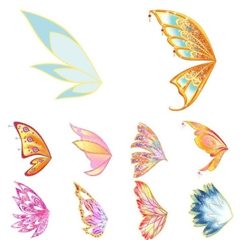 Winx Tattoos, Winx Club Tattoo, Stella Winx Club Aesthetic, Winx Club Wings, Winx Wings, Mermaid Tail Art, Wings Club, Winx Cosplay, Wind Club