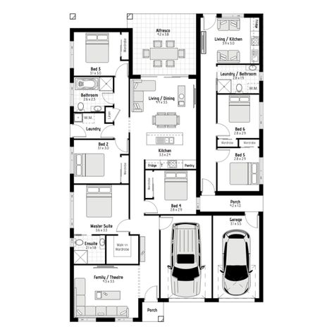 House With Granny Flat, Granny Flats Australia, Unique Home Designs, Flat House Design, Building A New House, Multigenerational House Plans, Multigenerational House, Granny House, Duplex Floor Plans