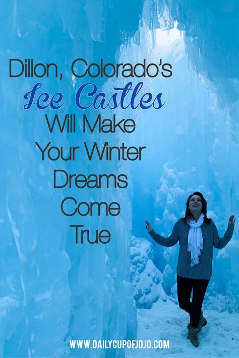 Dillon, Colorado's Ice Castles Will Make Your Winter Dreams Come True Keystone Colorado Winter, Breckenridge Colorado Winter, Dillon Colorado, Keystone Colorado, Winter Landscape Photography, Vacation Winter, Denver Travel, Colorado Trip, Ski Trips