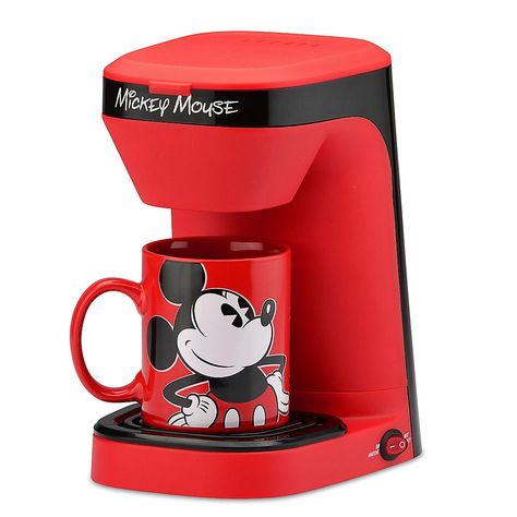 Mickey Mouse 1-Cup Coffee Maker Cozinha Do Mickey Mouse, Mickey Mouse Cups, Mickey Kitchen, Mickey Mouse Kitchen, Mickey Mouse Mug, Single Cup Coffee Maker, Casa Disney, Mickey Mouse Images, Disney House