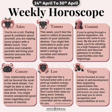 Find out what the stars have planned for you for this WEEK.

#zodiac #zodiacsign #zodiacpost
#zodiacprediction #weeklyhoroscope #weeklyprediction #zodiac #zodiacsign #zodiacpost #zodiacsigns #zodiacfacts #zodiacmemes #zodiac2022 #zodiactraits #zodiacpersonality #horoscope #dailyhoroscope April Zodiac Sign, High School Cliques, Aries And Gemini, Astrology Predictions, Weekly Horoscope, Zodiac Elements, Horoscope Taurus, Zodiac Posts, Zodiac Traits