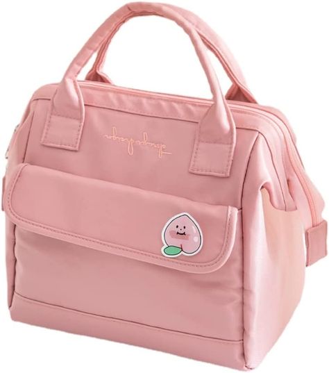 Amazon.com: RICHTRUE Kawaii Lunch Bag for Girls Lunch Box Insulated Cute Lunch Bags for Women Insulated Lunch Box for Kids (Blue-1 pin, Small): Home & Kitchen Cheap Pink Lunch Bag For Back To School, Cute Pink Lunch Bag, Pink Portable Lunch Bag For School, Preppy Lunch, Small Home Kitchen, Kawaii Lunch, Cute Lunch Bags, Cheap Lunch Bag For On-the-go, Kawaii Rectangular Lunch Bag For School