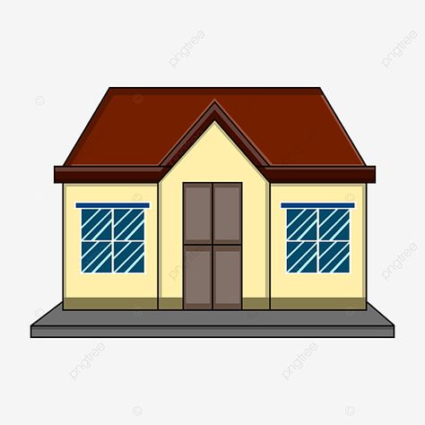 cartoon of a small house with pavement Small House Cartoon, House Doodle, Home Png, Images Cartoon, Villa Home, House Cartoon, A Small House, House Villa, Clipart Images