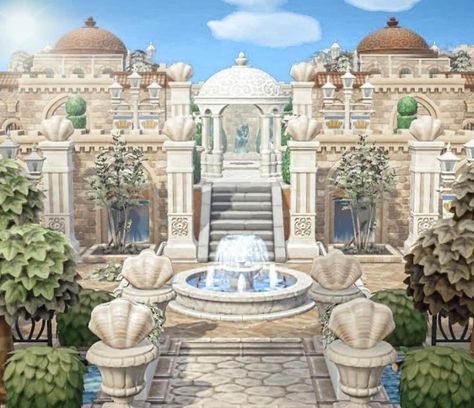 Acnh Able Sisters Elegantcore, Acnh Art Gallery Ideas, Regency Animal Crossing, Acnh Ancient Greece, Acnh Greek Island, Acnh Moon Ideas, Acnh Skye, Acnh Plaza Idea, Kiki Acnh