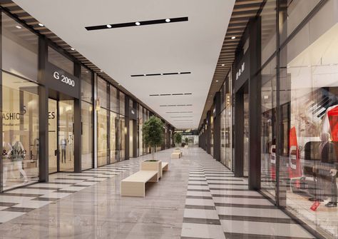 Corridor Planning Landscape, Shopping Mall Interior, Shopping Mall Design, Commercial Design Exterior, Lobby Interior Design, Corridor Design, Retail Space Design, Community Centre, Commercial Complex