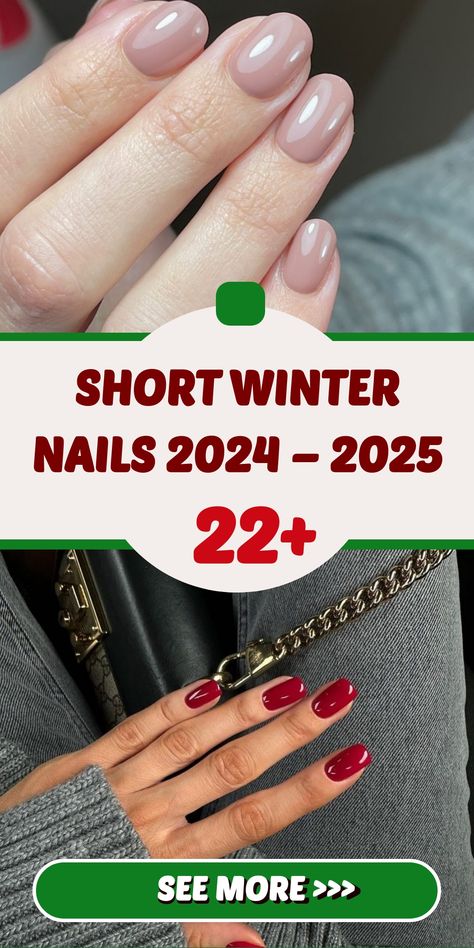 Discover the ultimate inspiration for your winter nail look with our curated Short Winter Nails 2024-2025 collection. Stay ahead of the trends with the latest and most chic nail designs to elevate your manicure game. From minimalist sophistication to daring winter patterns, find the perfect styles to complement your winter aesthetic. Embrace the season with our short winter nails and make a statement with your fingertips as the focal point of your ensemble. Upgrade your nail game this winter sea Short Nails Inspiration Winter 2024, Short Nails Designs 2024, Minimalist Winter Nails Short, Gel Short Nails Ideas Classy, Short Nails 2024 Winter, Nails Winter 2025 Trends, Winter 2024 Nails Trends, Trending Gel Nails 2024, Holiday 2024 Nails