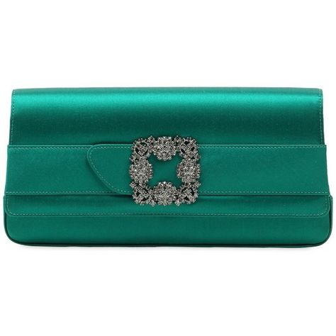 Manolo Blahnik Women Gothisi Swarovski Silk Satin Clutch ($1,845) ❤ liked on Polyvore featuring bags, handbags, clutches, emerald, snap purse, snap closure purse, blue clutches, blue purse and manolo blahnik Manolo Blahnik Clutch Bags, Snap Purse, Handbags Blue, Evening Clutches, Noble Lady, Satin Clutch, Blue Clutch, Emerald Blue, Green Accessories