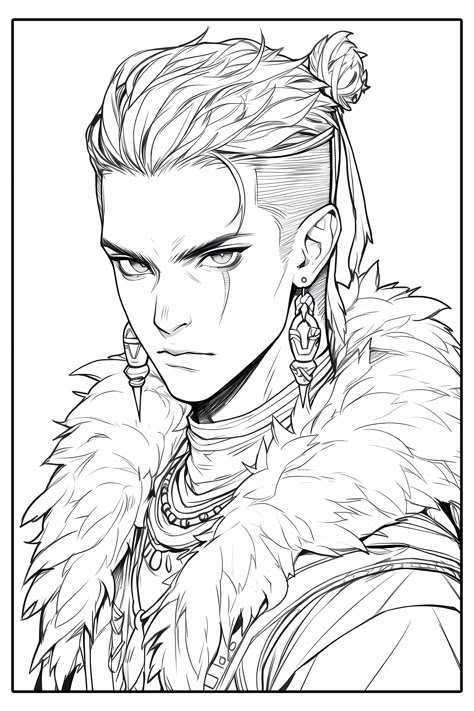 Character Lineart, Greek Mythology Coloring Pages, Manga Lineart, Male Coloring Pages, Free Lineart, Beautiful Coloring Pages, Manga Coloring Book, 얼굴 드로잉, Color Drawing Art