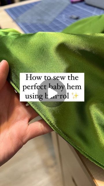 Sewing With Satin Fabric, Satin Dress Diy, Satin Sewing Projects, How To Sew A Skirt, Sewing Satin, Silk Sewing, Serger Tips, Sewing Hems, Diy Wings