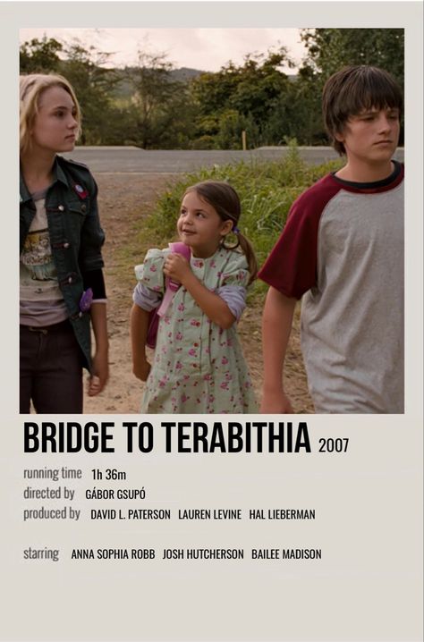 Bride To Terabithia Poster, Bridge To Terabithia Poster, Bride To Terabithia, Bridge Of Terabithia, The Bridge To Terabithia, Bridge To Terabithia 2007, Polaroid Movie Poster, Romcom Movies, Bridge To Terabithia