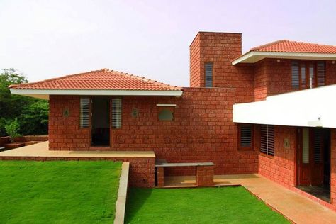 Laterite Stone, Sloping Roof, Mangalore, Stone Walls, Green Lawn, Stone Top, Stone House, Stone Wall, Lush Green