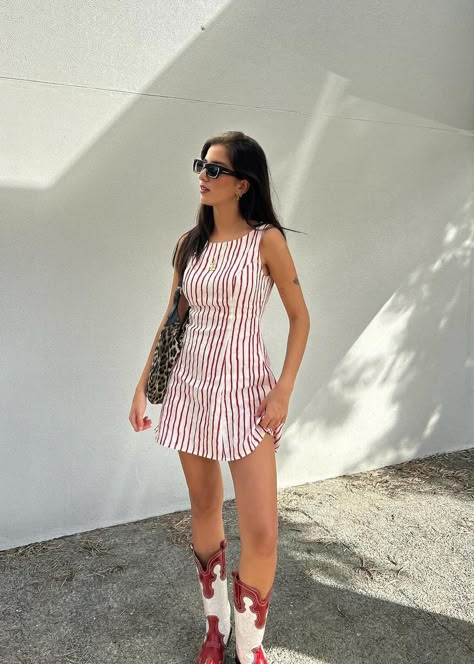 7 Summer 2024 Fashion Trends We Are 100% Here For Beach Street, Short Sundress, Sundress Summer, Linen Mini Dress, Striped Mini Dress, Mini Dresses For Women, Summer Fashion Trends, Red And White Stripes, Evening Attire