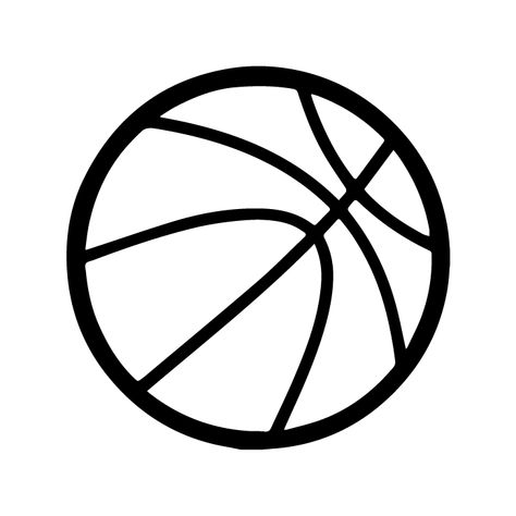 Basketball Outline, Simple Lineart, For Stickers, Shirt Art, A Basketball, Be Perfect, Basketball, Greeting Cards, Art