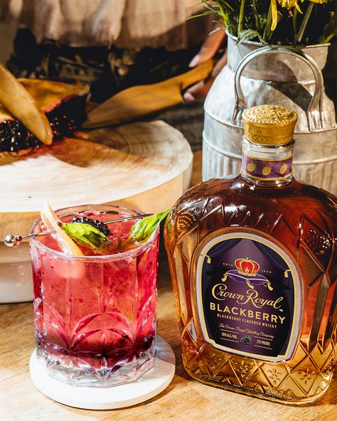 Crown Recipes Drinks, Crown Blackberry Recipes, Crown Royal Black Drinks Recipes, Crown Royal Blackberry, Crown Royal Apple Drinks, Blackberry Crown Royal Drink Recipes, Blackberry Crown Royal, Blackberry Crown Royal Recipes, Blackberry Crown Royal Sangria