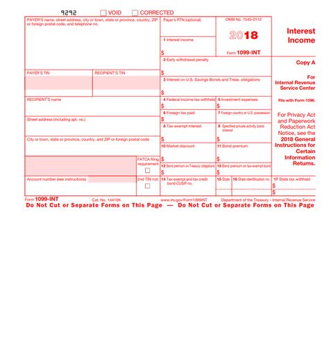 IRS Form 1099 int 2018 1099 Tax Form, Form Example, Fillable Forms, Irs Forms, Job Application Form, Tax Forms, Excel Templates, Resume Examples, Best Templates