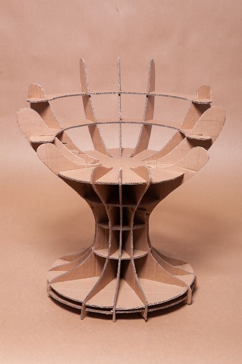 Cardboard Chair Design, Paper Chair, Creative Chair, Organic Chair, Cardboard Chair, Farmhouse Chairs, Chair Designs, Cardboard Sculpture, Flat Pack Furniture