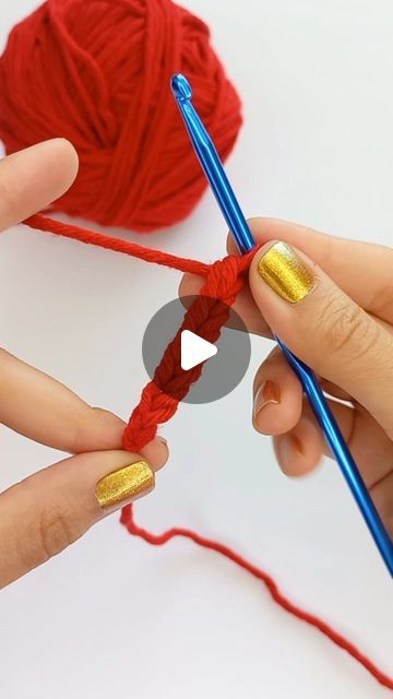 Bibi WbKnitting on Instagram: "How to crochet double chain . . . Hi, I'm Bibi, if you want to learn to knitting&crocheting, you can follow my YouTube page and watch the tutorial videos, I tried to make complete content for the beginner level, so knit with me.🧶💚  This tutorial : How to crochet double chain . . . . . . . .  #doublechain #crochetdoublechain  #crochet #crochetlover #crochetmotif #grannysquares #basicgrannysquare #crocheter #crocheting #corchetpattern #crocheteveryday #knitting #crochetes #knitweartraining #doublechain #chain #crochetchain #chaincrochet" Double Crochet Chain, How To Chain Crochet, Crochet Double Chain, Double Crochet Tutorial, How To Double Crochet, How To Do Crochet, Chain Crochet, Learning To Crochet, Crochet Chain