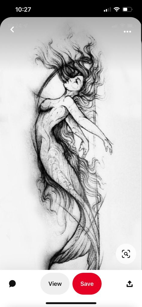 Mermaid Sleeve Tattoos, Siren Tattoo, Mermaid Tattoo Designs, Mermaid Siren, Mermaid Artwork, Muster Tattoos, Mermaid Drawings, Creepy Tattoos, Mermaid Tattoo