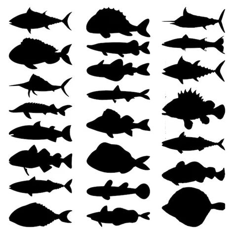 Fish Silhouette Images - Free Download on Freepik Fish Black And White, Fish Silhouette, Fish Vector, Silhouette Images, Poster Maker, Flyer Maker, Business Card Maker, Digi Stamps, Card Banner