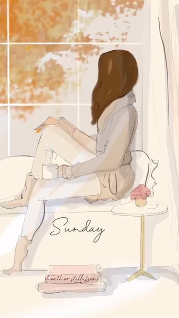 Heather Stillufsen Sunday, Rose Hill Designs, Sweet Characters, Heather Rosehill, Heather Stillufsen Quotes, Heather Stillufsen, Hello Sunday, Take It Slow, Cozy Drinks