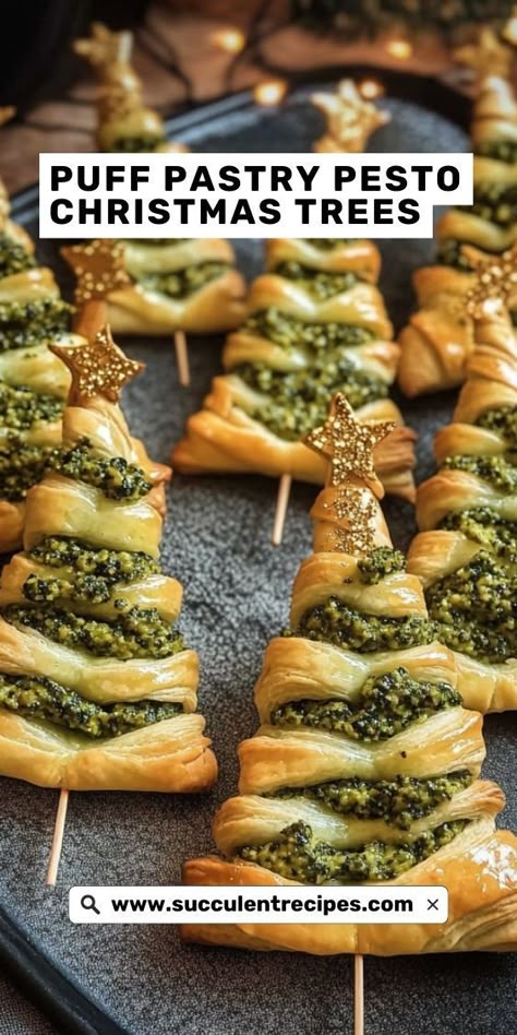 Serve up these charming puff pastry pesto Christmas trees at your next festive gathering. Flaky, savory, and sure to impress! Diy Snack Ideas, Puff Pastry Christmas, Christmas Tree Baking, Christmas Bunco, Dinner Party Vibes, Pastry Christmas, Puff Pastry Recipes Savory, Savory Puff Pastry, Holiday Potluck