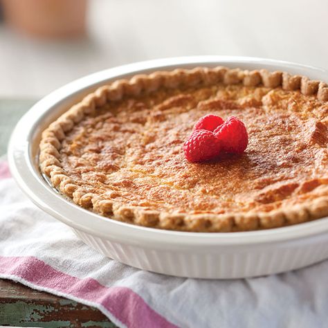 If you're from the South, you'll find buttermilk pie on the sideboard year-round. Buttermilk Pie Recipe Paula Deen, Buttermilk Pie Recipe, Southern Family, Paula Dean, Buttermilk Pie, Chess Pie, Paula Deen Recipes, Frozen Pie, Buttermilk Recipes